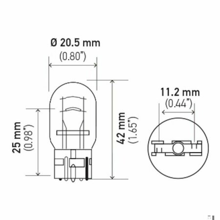 Hella BULB 7443 12V 21/5W 7443